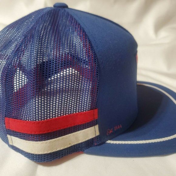 Pabst O'Neil Blue Mesh Trucker Hat Cap Snapback - Picture 4 of 8